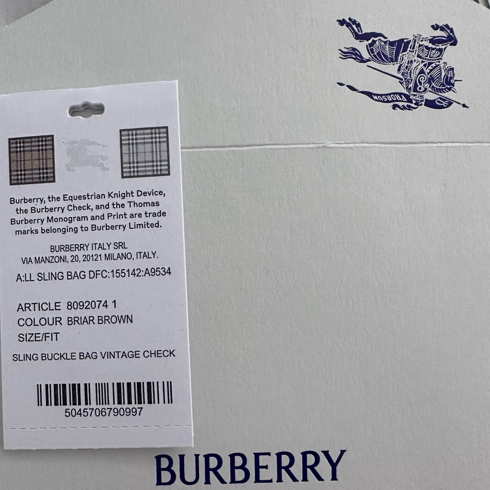 Burberry Beige and Brown Plaid Shoulder Bag - Picture 6 of 6
